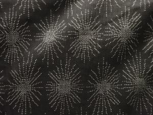 アンティーク　花模様織出し本場泥大島紬着物（5マルキ）